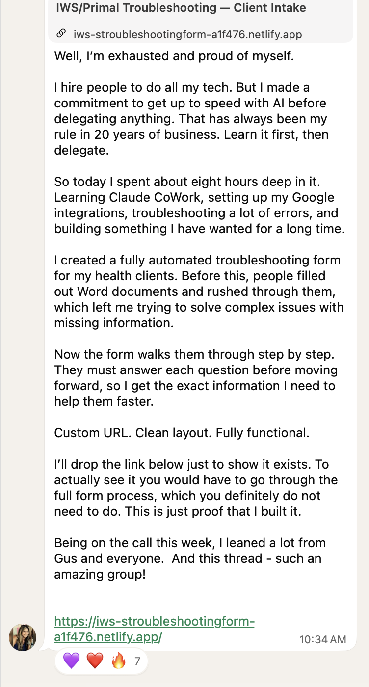 Client result: Maria Whalen