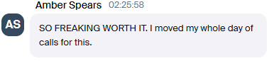 Client result: Prime workshop testimonial