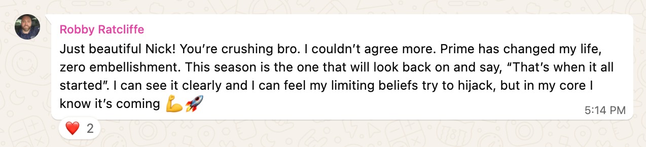 Client result: Robby Ratcliffe - Changed My Life
