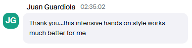 Client result: Prime workshop testimonial